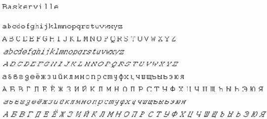 Классификация шрифтов